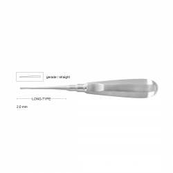 Luxator Long-Type drept, 2 mm 13-21LX - HLW