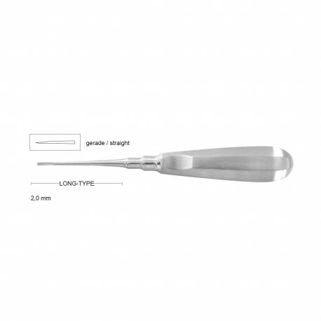 Luxator Long-Type drept, 2 mm 13-21LX - HLW