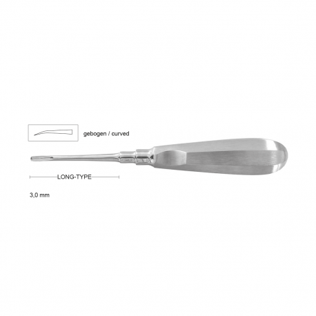 Luxator Long-Type curbat, 3 mm 13-25LX - HLW