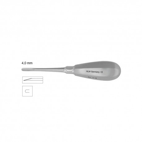 Elevator radacini drept zimtat, 4 mm Bein 13-2BZ - HLW