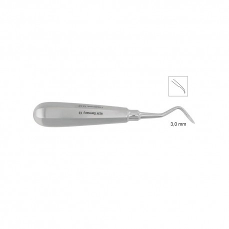 Elevator radacini curb stanga Friedmann, 3 mm, 13-5F - HLW