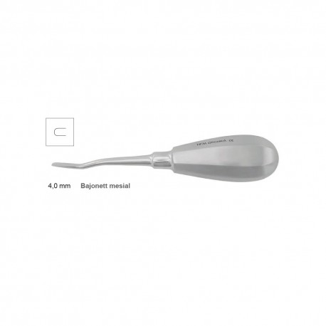 Elevator radacini tip baioneta, 4 mm mesial, 8er Heber 13-82 - HLW