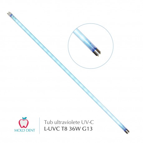 Tub lampa UV-C  36W G13 T8 bactericida, germicida pentru dezinfectare, sterilizare