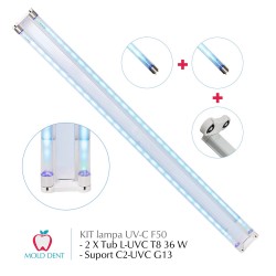 Kit lampa UV-C F50 72W, bactericida, germicida, pentru dezinfectare si sterilizare