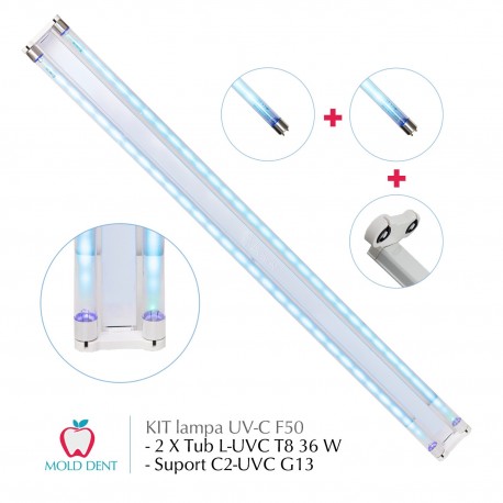 Kit lampa UV-C F50 72W, bactericida, germicida, pentru dezinfectare si sterilizare
