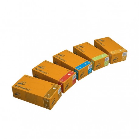 Manusi latex fara talc, Dermagel, XS, S, M