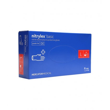 Manusi nitril, Nitrylex, albastre,  XS, S, M, L