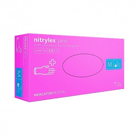 Manusi nitril, Nitrylex, roz, XS, S, M
