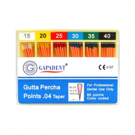 Conuri Gutta Percha .04 15-40, 60 buc