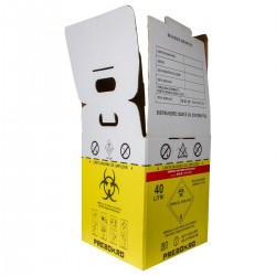 Cutie cu sac Biohazard