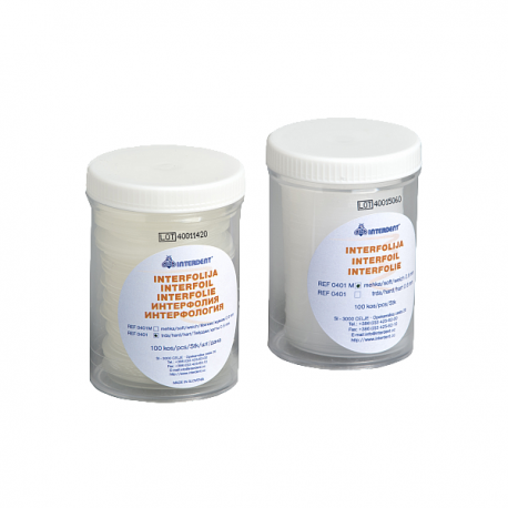 Folii celuloid Interfoil, 0,6 mm, 100 buc - Interdent