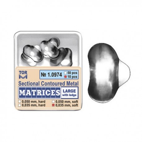 Matrici sectionale metalice conturate mari cu bordura 10974, 10 buc, 35-50 microni - TOR VM