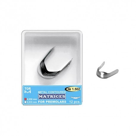 Matrici conturate metalice premolari, bordura bilaterala, 1502, 12 buc - TOR VM