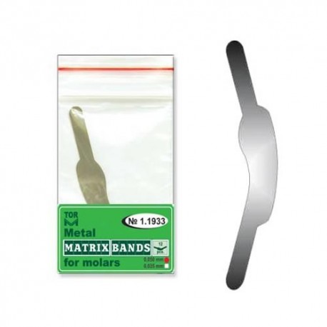 Matrici metalice molar cu bordura unilaterala 11933, 12 buc - TOR VM