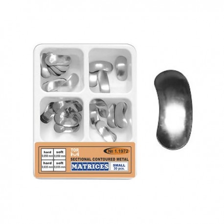 Set matrici sectionale metalice conturate mici 11972, 30 buc, 35-50 microni, hard, soft - TOR VM