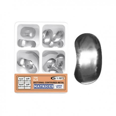 Set matrici sectionale metalice conturate mari 11973, 30 buc, 35-50 microni, hard, soft - TOR VM