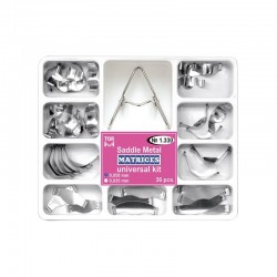 Kit universal matrici metalice conturate premolari tip sa 1330, 35-50 microni, 36 buc + clema 1003 - TOR VM