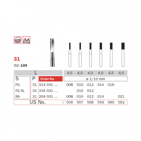 Freze extradure fisura piesa cot 31 - Diaswiss