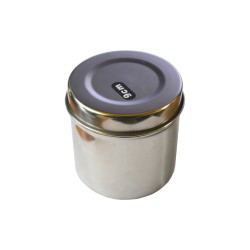 Cutie rotunda sterilizare, autoclavabila, inox 9 cm