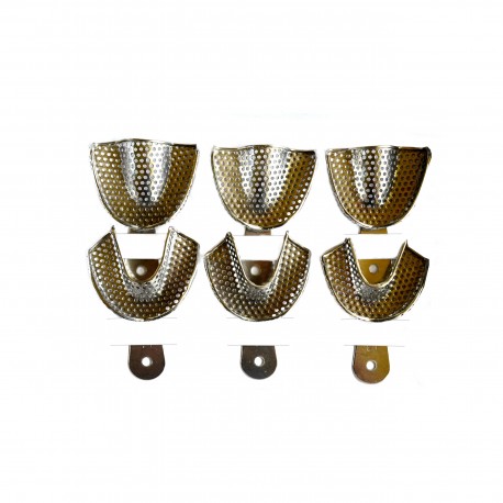 Set linguri amprenta perforate inox, 6 buc